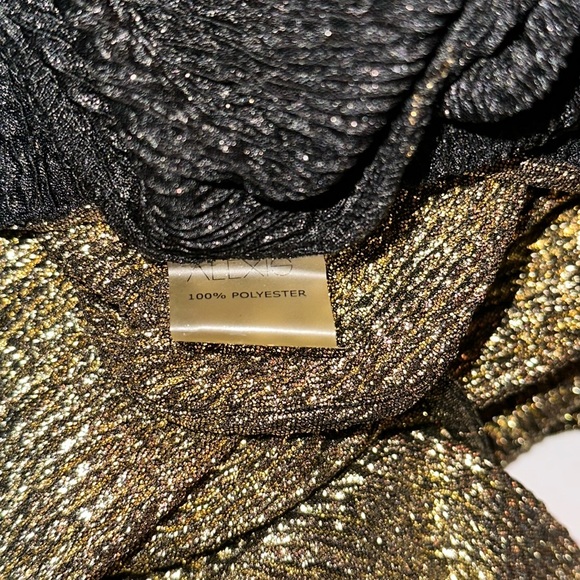 ALEXIS *Vander* gold lame 70s 80s disco style holiday party jumpsuit S *RARE* - Picture 6 of 7